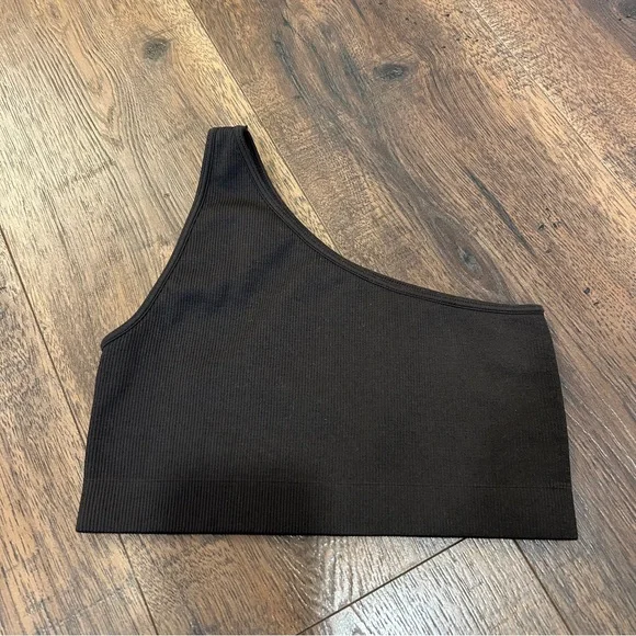 Set Active One Shoulder Ribbed Top - Picture 4 of 5